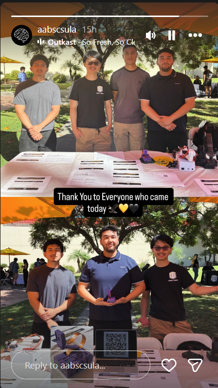 AABS members welcoming students at the Involvement Fair booth